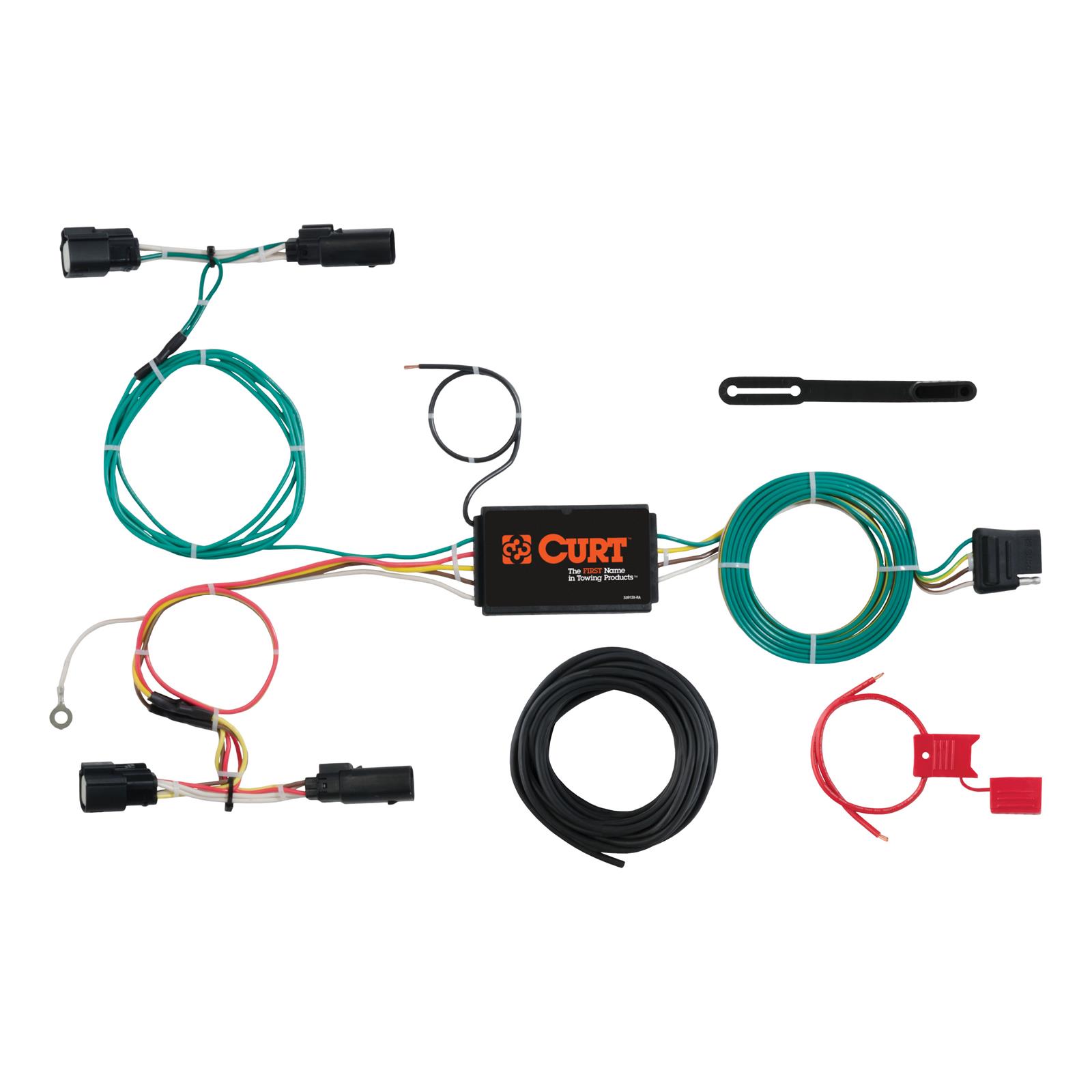 Curt Manufacturing - Trailer Wiring Harnesses for 2015-2018 FOCUS 56273 CURT T-Connector 4-Way Flat T-Connector