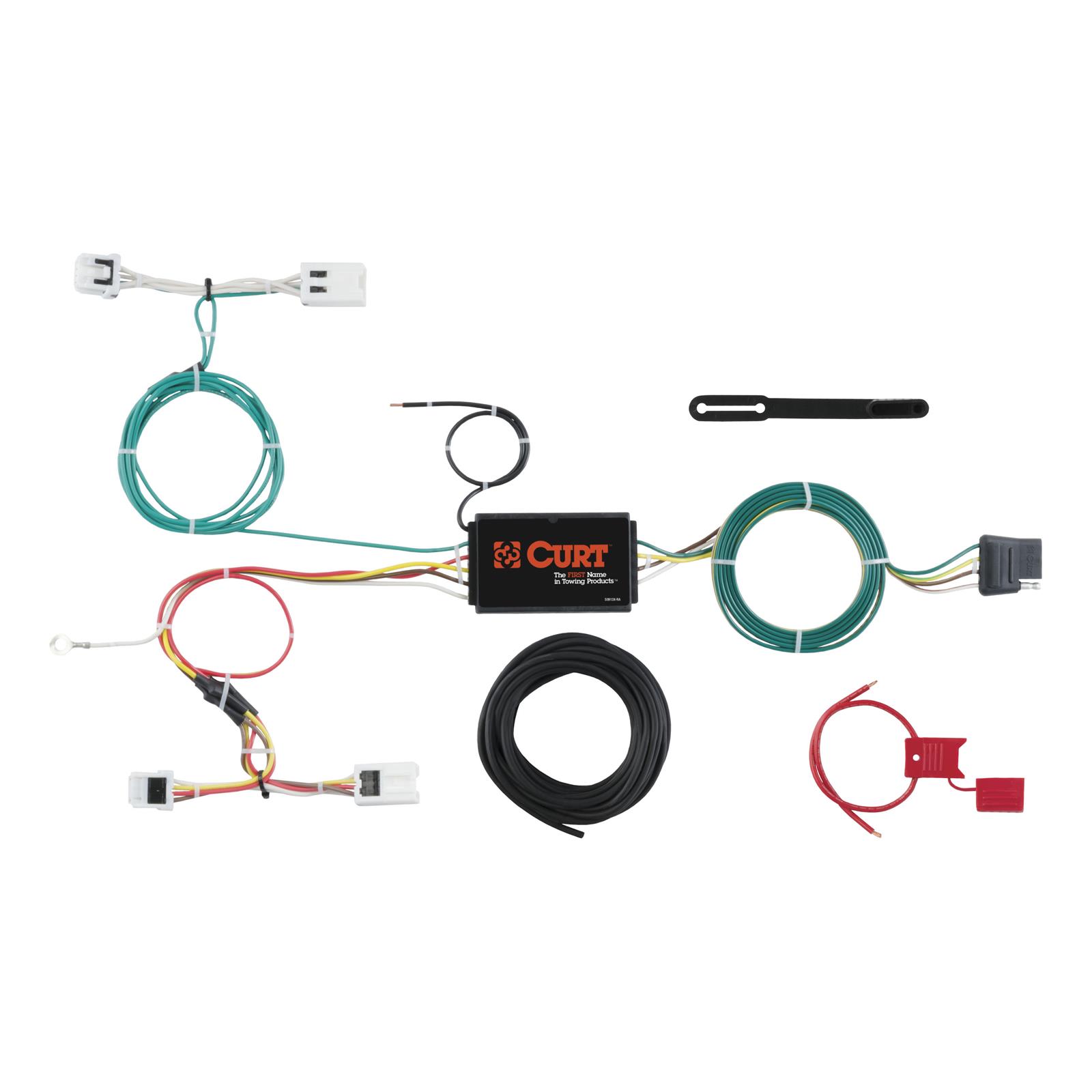 CURT Custom Wiring Connector Harnesses for 2015-2018 CITY EXPRESS, 2013-2021 NV200 - 56279 T-Connector, Vehicle Towing Harness Adapter, 4-way Flat, Nissan, Chevy, Each