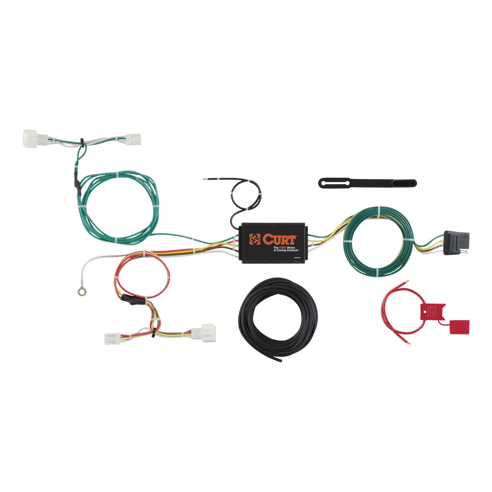 CURT Custom Wiring Connector Harnesses for 2016-2022 HR-V - 56284 T-Connector, Vehicle Towing Harness Adapter, 4-way Flat, use on Honda®, Each