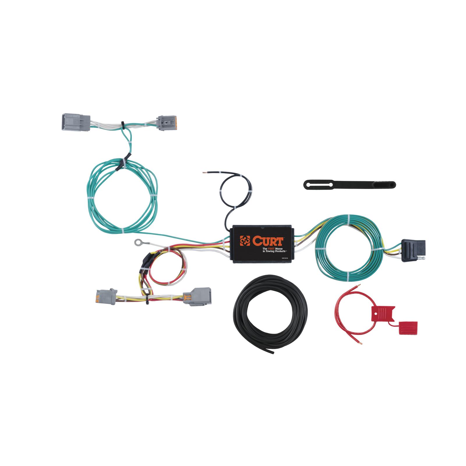 CURT Custom Wiring Connector Harnesses for 2015-2018 V60, V60 CROSS COUNTRY - 56287 Adapter, Vehicle Towing Harness, 3 to 2 Powered Converter, Volvo, Kit