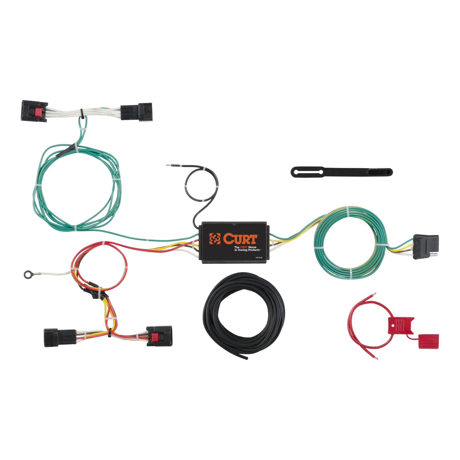 CURT Custom Wiring Connector Harnesses for 2015-2019 DISCOVERY SPORT - 56297 Adapter, Vehicle Towing Harness, 3 to 2 Powered Converter, Land Rover, Kit