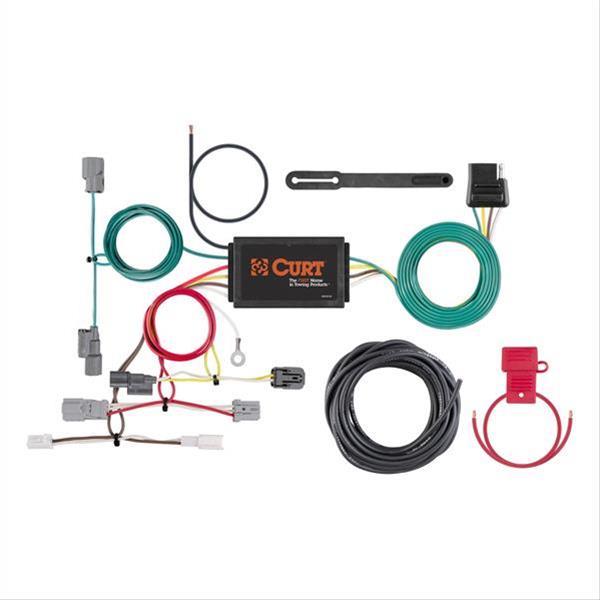 CURT Custom Wiring Connector Harnesses 56301 T-Connector, Vehicle Towing Harness Adapter, 4-way Flat, for use on Honda®, Each