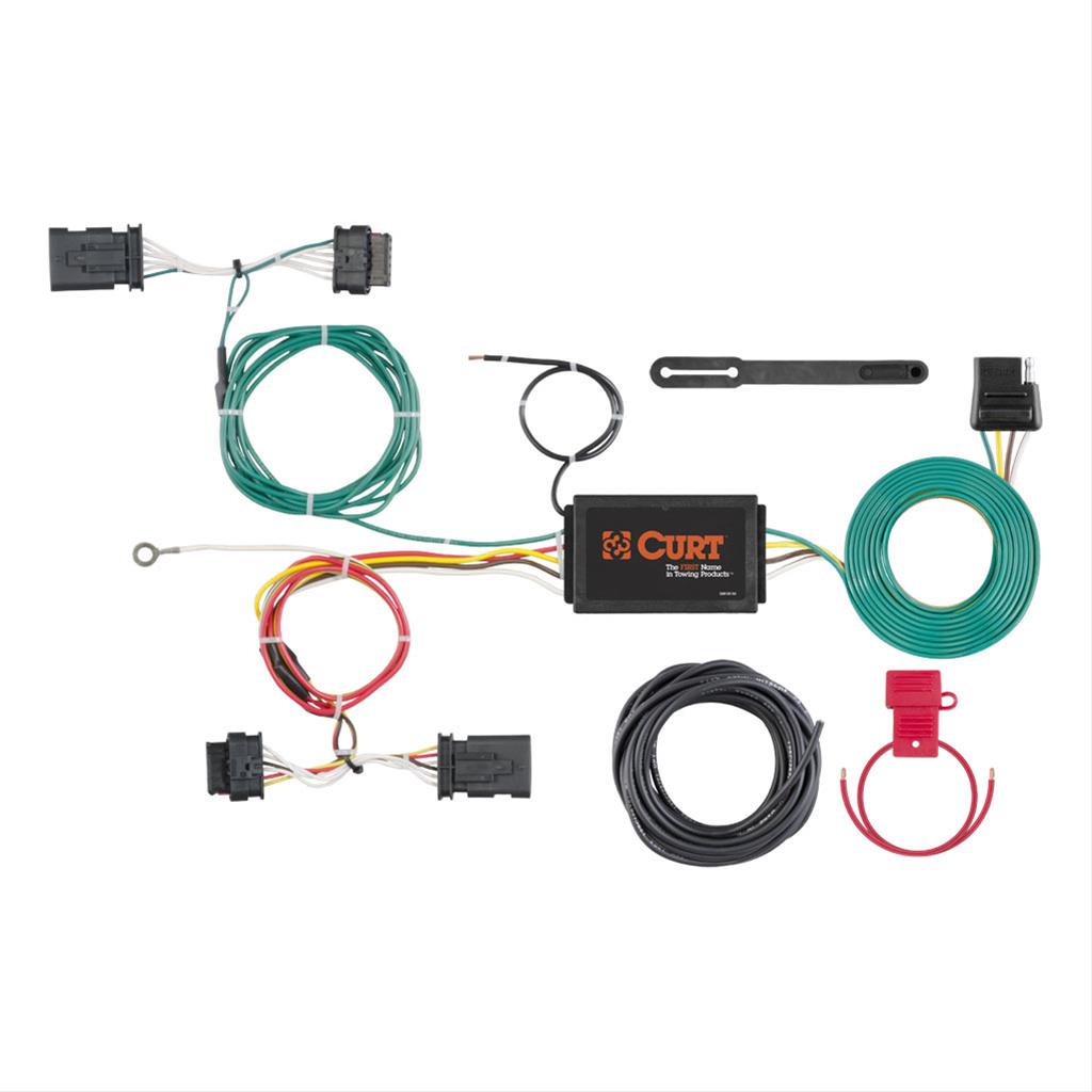 CURT Custom Wiring Connector Harnesses for 2016-2018 500X - 56308 Adapter, Vehicle Towing Harness, 3 to 2 Powered Converter, Fiat, Kit
