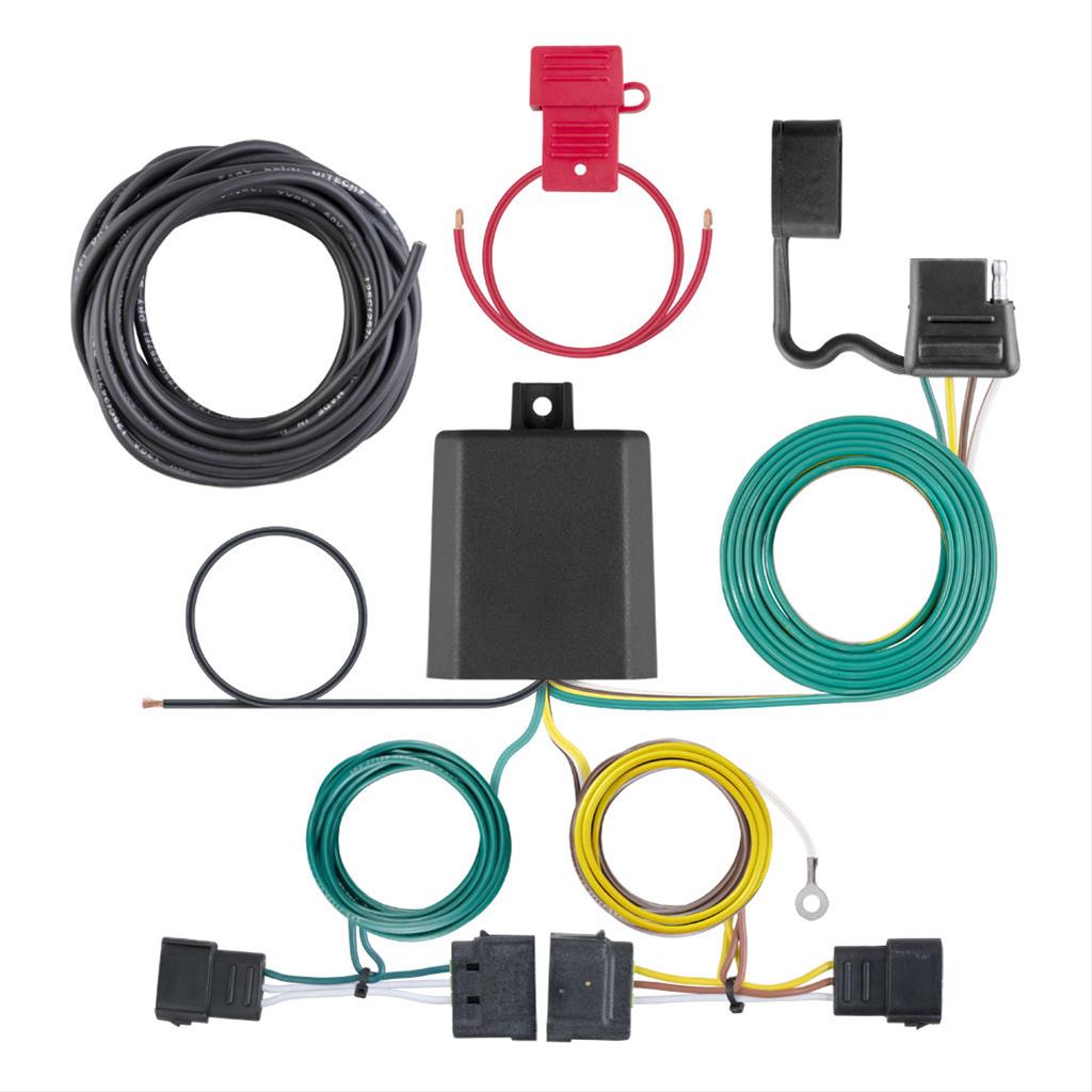CURT Custom Wiring Connector Harnesses 56329 Trailer Wire Connector, T-Connector, 4-Way Flat, Ford, Lincoln, Mazda, Mercury, Each