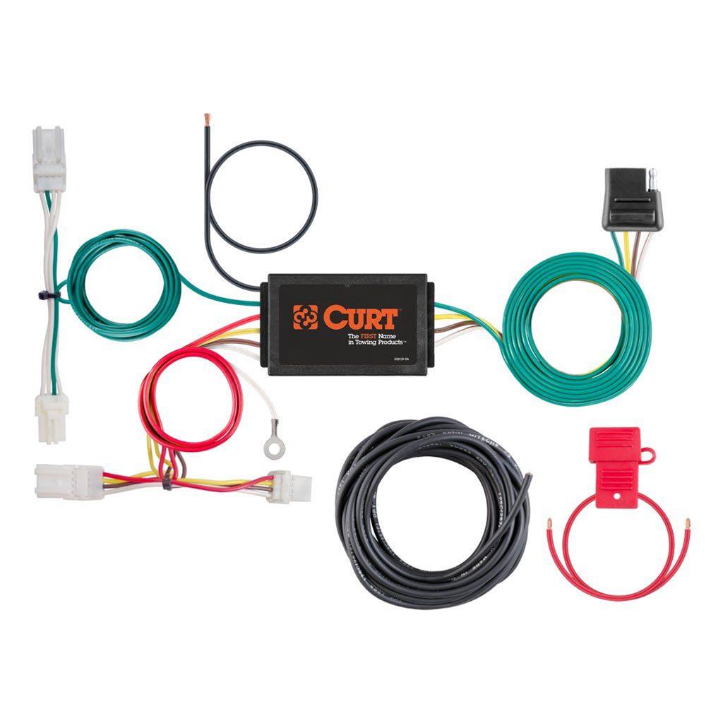 Curt Manufacturing Trailer Wiring Harnesses 56408 Connector Kit, Custom Harness (4-Way Flat Output)