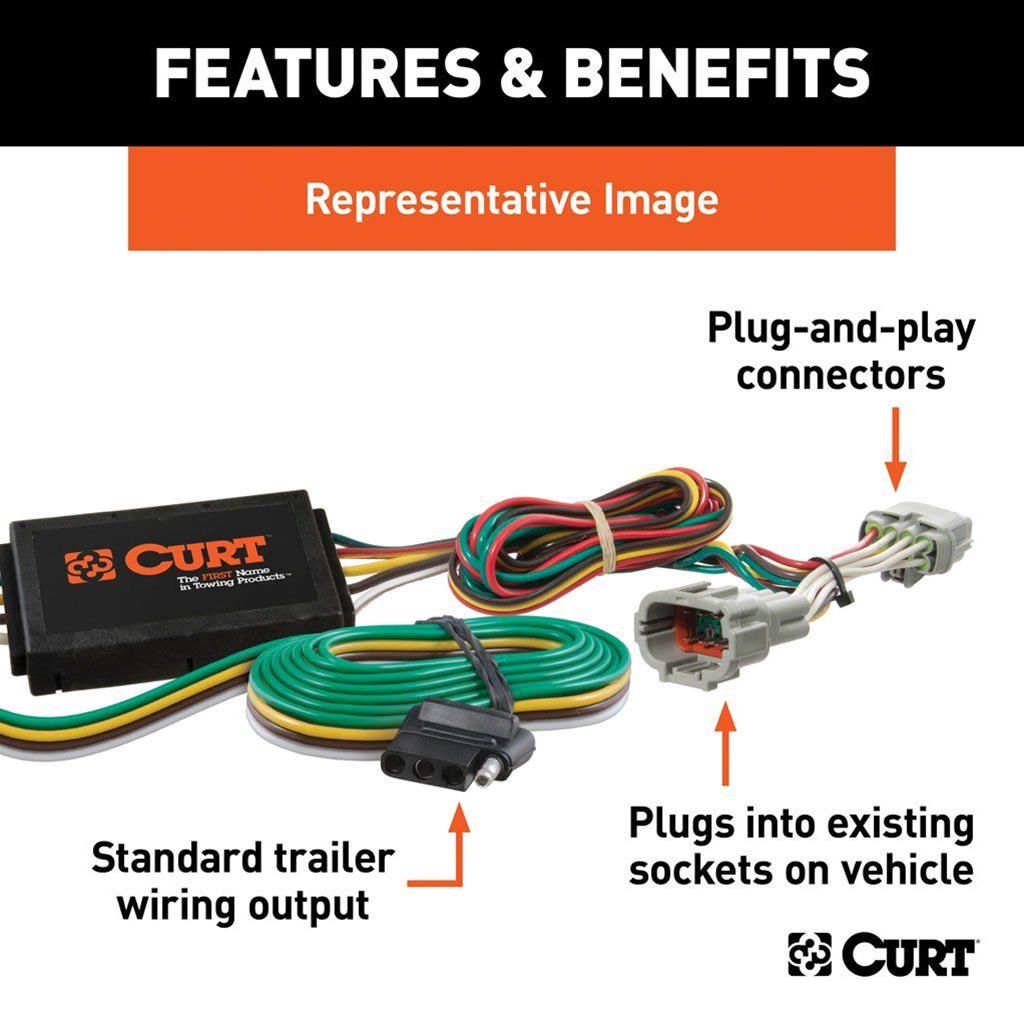 Curt Manufacturing - Trailer Wiring Harnesses for 2014-2018 FORTE, 2014-2016 FORTE KOUP 56410 Connector Kit thumbnail 3