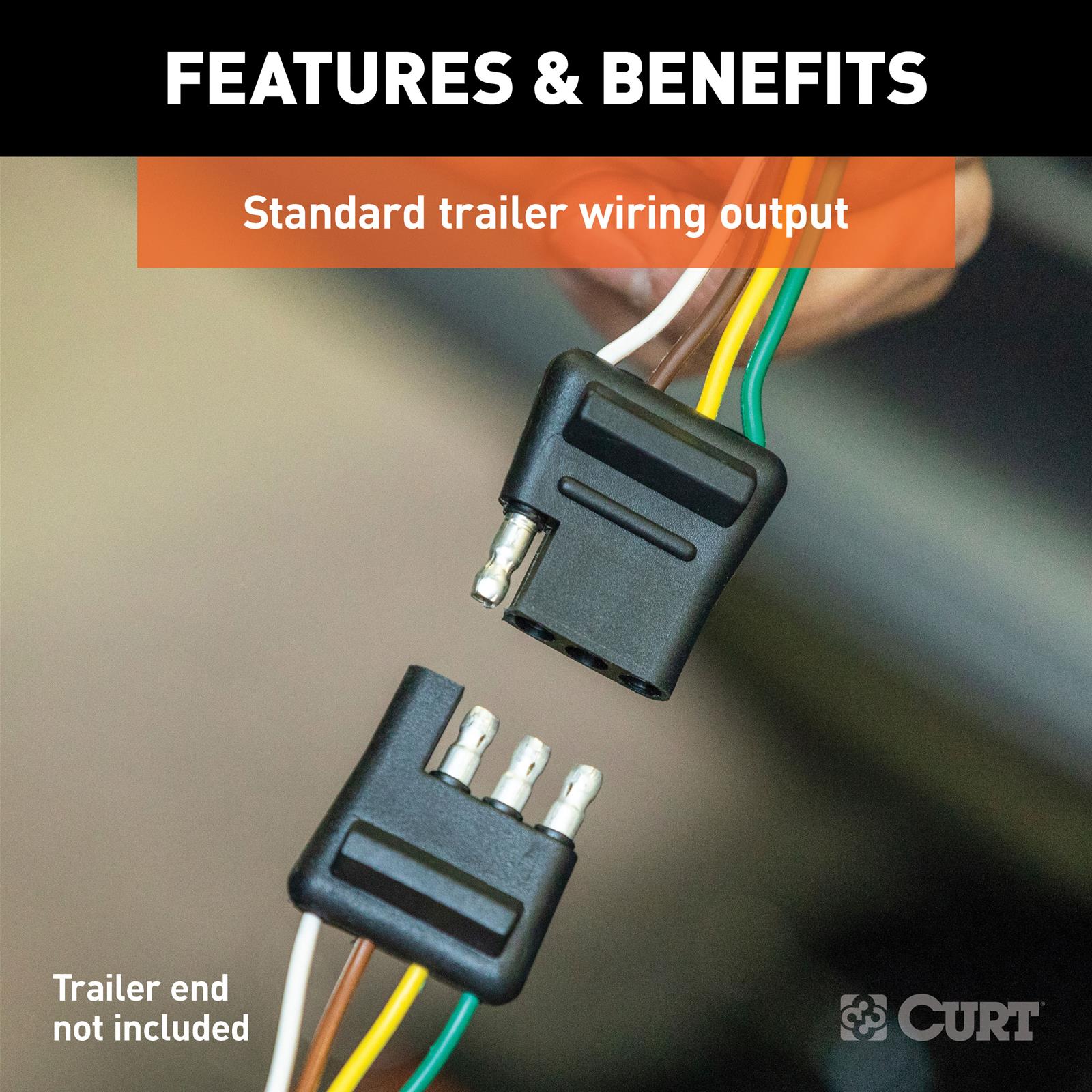 Curt Manufacturing - Trailer Wiring Harnesses for 2018-2024 KICKS 56418 Connector Kit, Custom Harness, 4-Way Flat Output, Select Nissan Kicks thumbnail 5