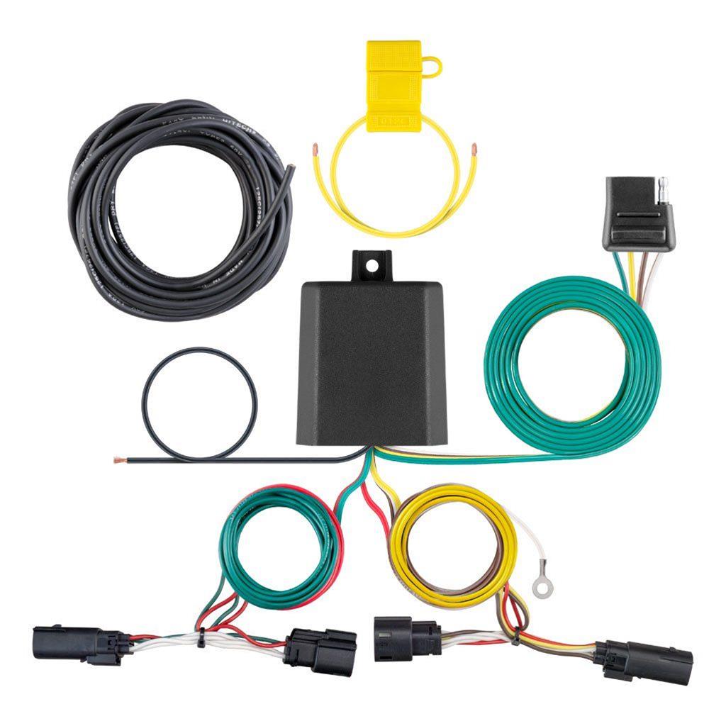 Curt Manufacturing - Trailer Wiring Harnesses for 2019-2022 TRAX 56419 Connector Kit, Custom Harness (4-Way Flat Output)