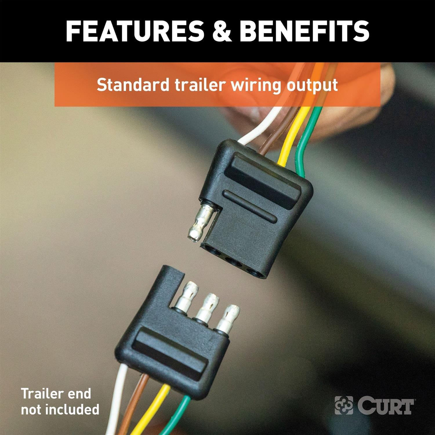 Curt Manufacturing - Trailer Wiring Harnesses for 2019-2024 EDGE 56436 Connector Kit, Custom Harness (4-Way Flat Output) thumbnail 6