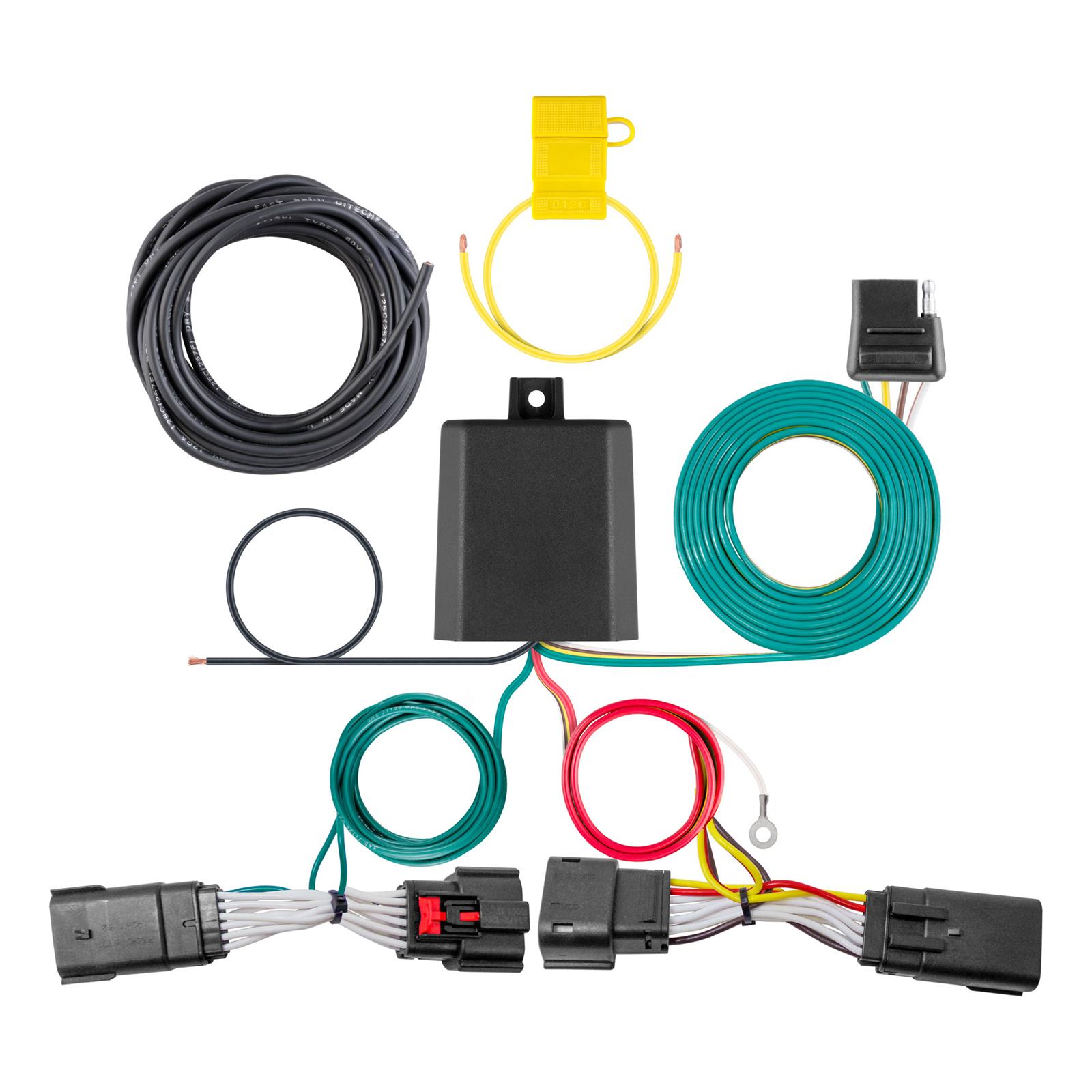 CURT Custom Wiring Connector Harnesses for 2019-2023 NAUTILUS - 56446 Vehicle Towing Harness Adapter, Trailer Kit, Harness, 4-Way Flat Output, Lincoln Nautilus, Each