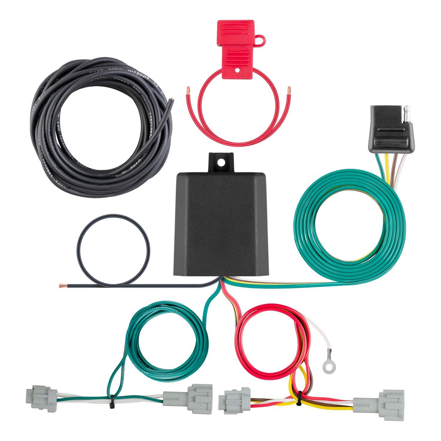Curt Manufacturing - Wiring Connectors and Pigtails for 2021-2025 ROGUE 56459 Trailer Connector Kit, Custom Harness, 4-Way Flat Output, Select Nissan Rogue thumbnail 4