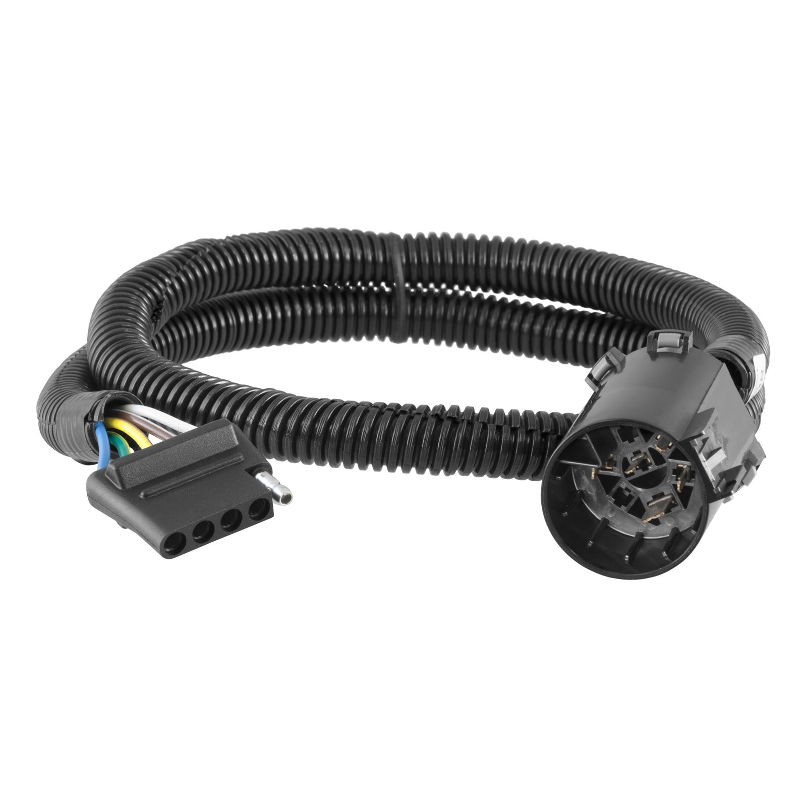 CURT Custom Wiring Connector Harnesses 56515 Adapter, Vehicle Towing Harness, 5 Flat, 2 Wire System, Each