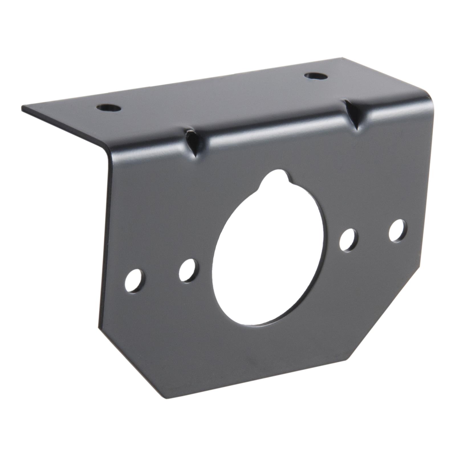 CURT Trailer Wire Connector Brackets 57208 Mounting Bracket, 4, 5, 6 Round Socket, Steel, Black, Each thumbnail 2