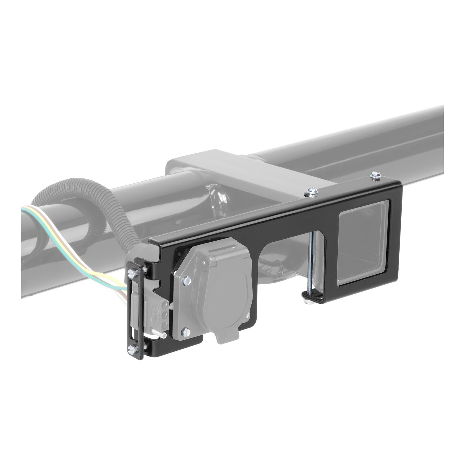 CURT Trailer Wire Connector Brackets 58000 Bracket, Type, Steel, Black, Designed for 2 in. Square Tube Receiver Hitch, Each thumbnail 3
