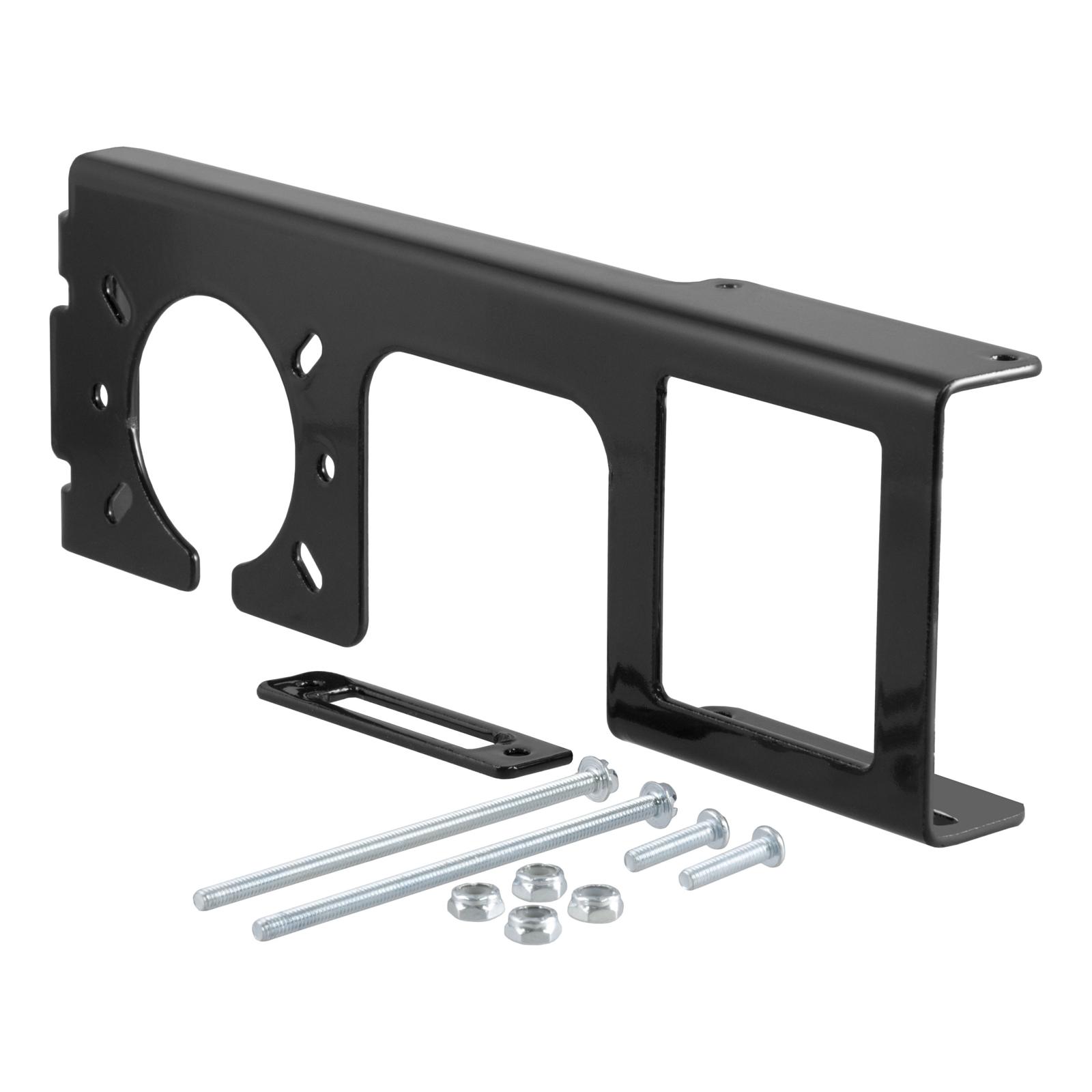 CURT Trailer Wire Connector Brackets 58000 Bracket, Type, Steel, Black, Designed for 2 in. Square Tube Receiver Hitch, Each