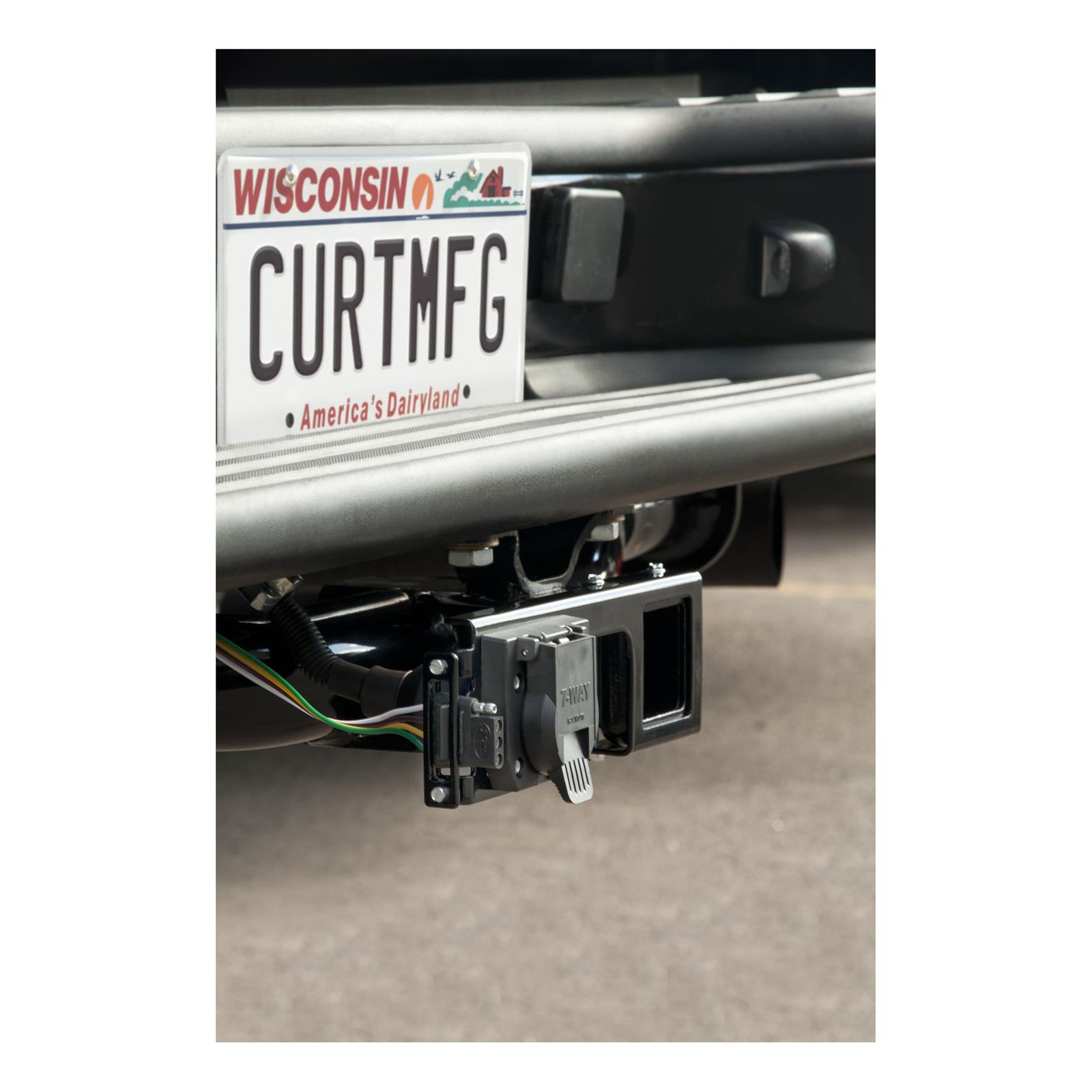 CURT Trailer Wire Connector Brackets 58000 Bracket, Type, Steel, Black, Designed for 2 in. Square Tube Receiver Hitch, Each thumbnail 4