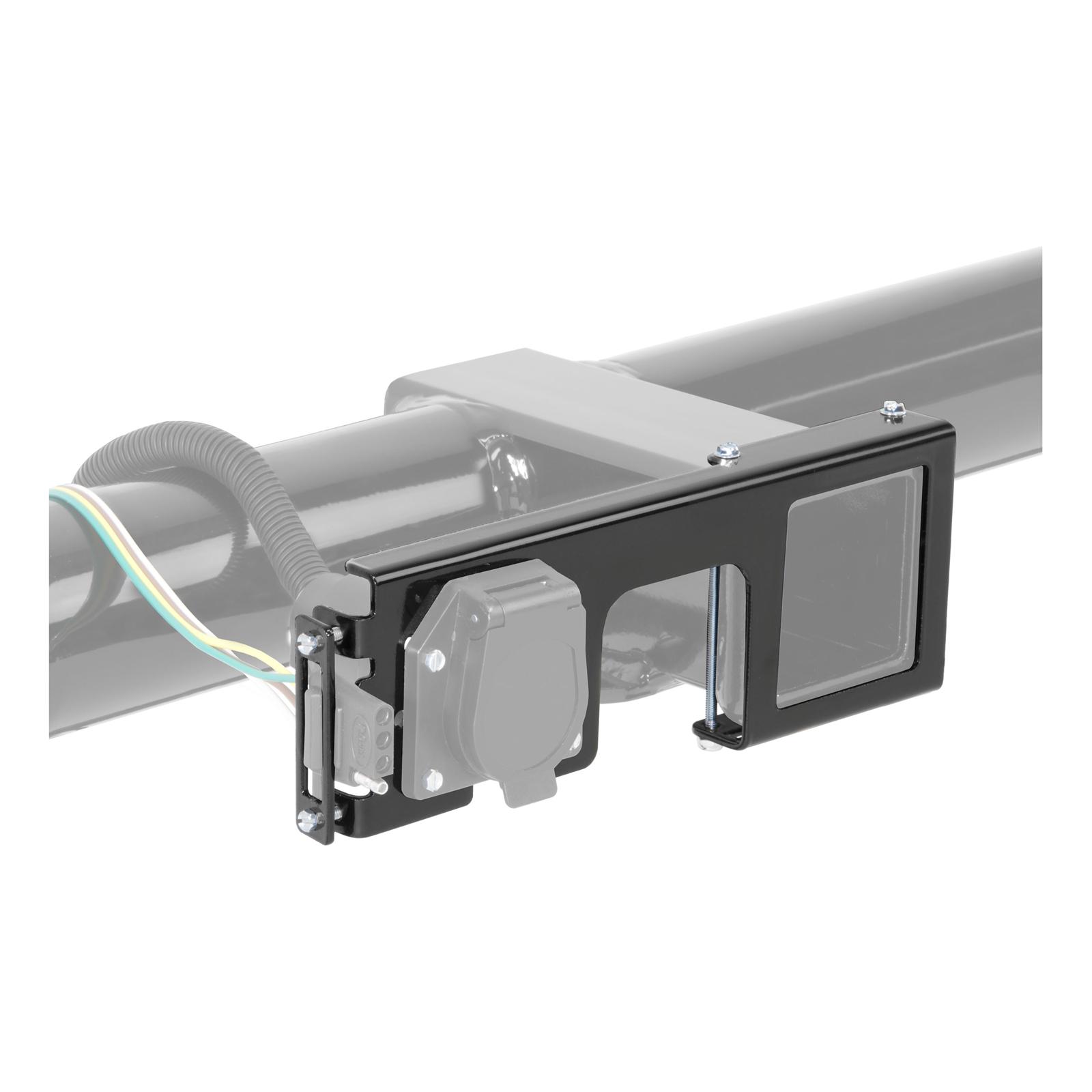 CURT Trailer Wire Connector Brackets 58003 Bracket, Type, Steel, Black, Designed for 2.5 in. Square Tube Receiver Hitch, Each thumbnail 2