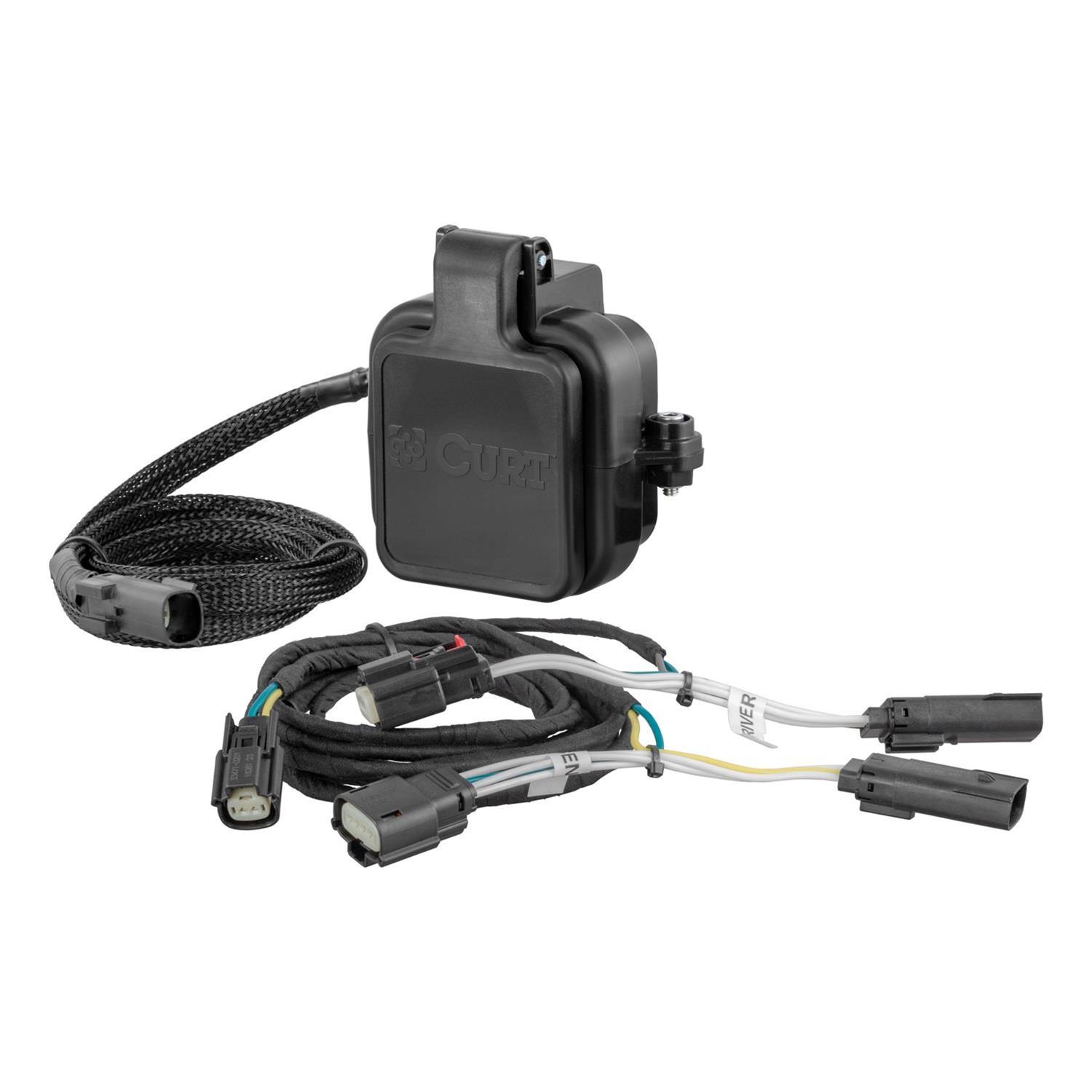 CURT Protective Multipro/Mutli-Flex Tailgate Sensors with Hitch Cap 58265 Receiver Covers, MultiPro / Multi-Flex Sensor, 2 in. x 2 in., Plastic, Black, Chevrolet, GMC, Each