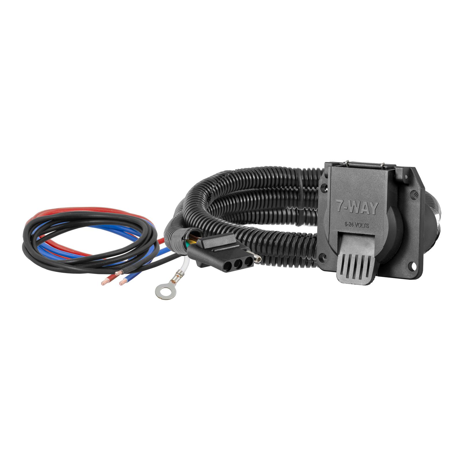 CURT Dinghy Towing Electrical Adapters 58980 Vehicle Harness Adapter, Trailer Connector Kit, Adapter, 4-Way Flat Vehicle to 7-Way RV Blade, Each thumbnail 4