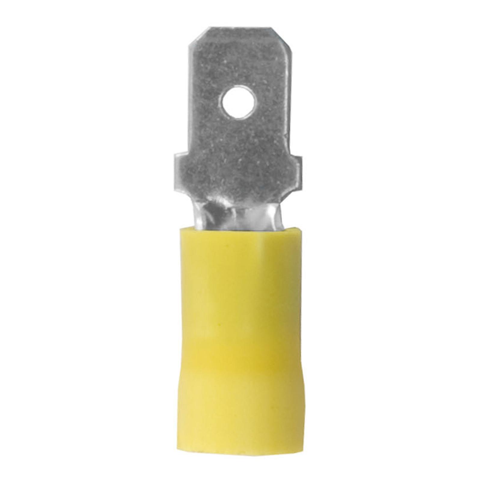 CURT Insulated Quick-Connectors 59433 Wiring Connectors, Quick Connectors, Male Type, Spade Style, 10 To 12-gauge, Yellow, Set of 100 thumbnail 2