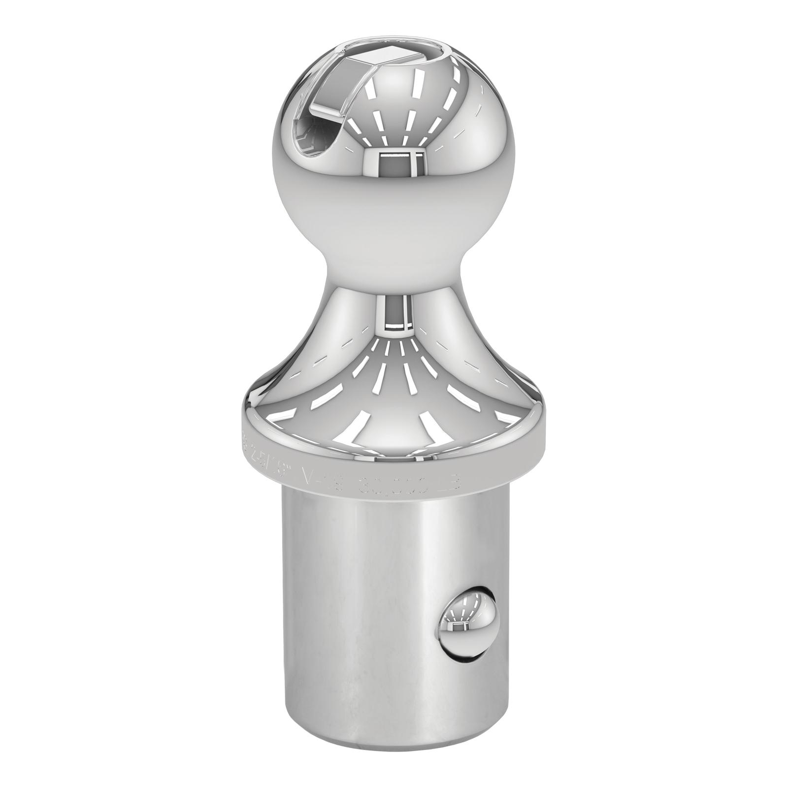 CURT Gooseneck Hitch Balls 60601 Ball, Steel, Chrome, Gooseneck, 2 5/16 in. Diameter, Ram, Ford, Each