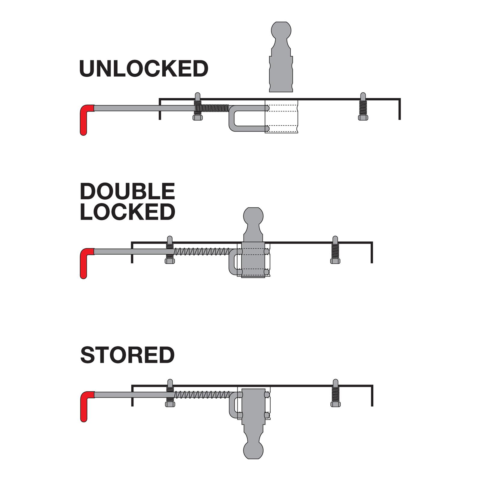CURT Double-Lock Gooseneck Hitches 60615 Hitch, Double Lock, Powdercoated, Chevy, GMC, Each thumbnail 5
