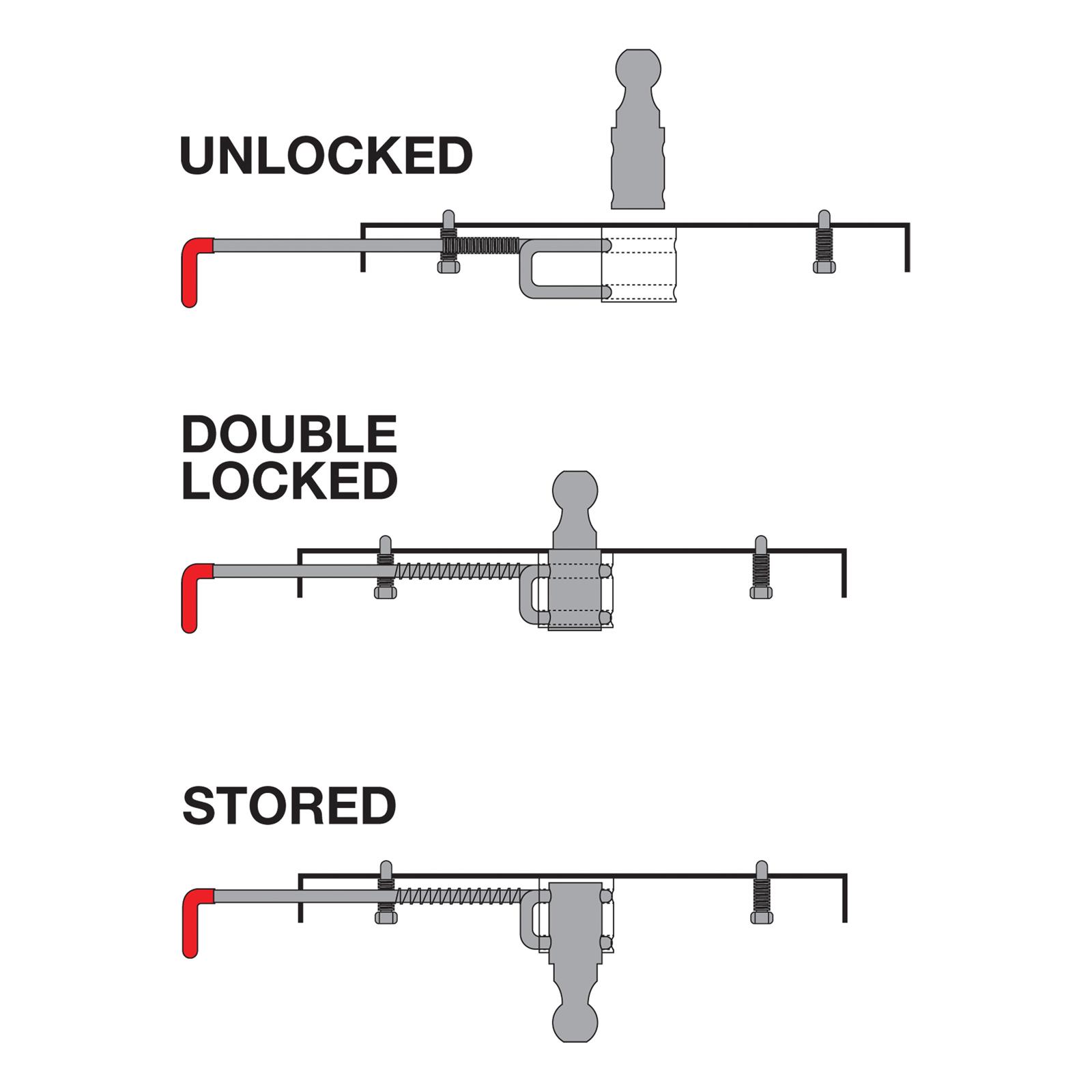 CURT Double-Lock Gooseneck Hitches 60615 Hitch, Double Lock, Powdercoated, Chevy, GMC, Each thumbnail 6