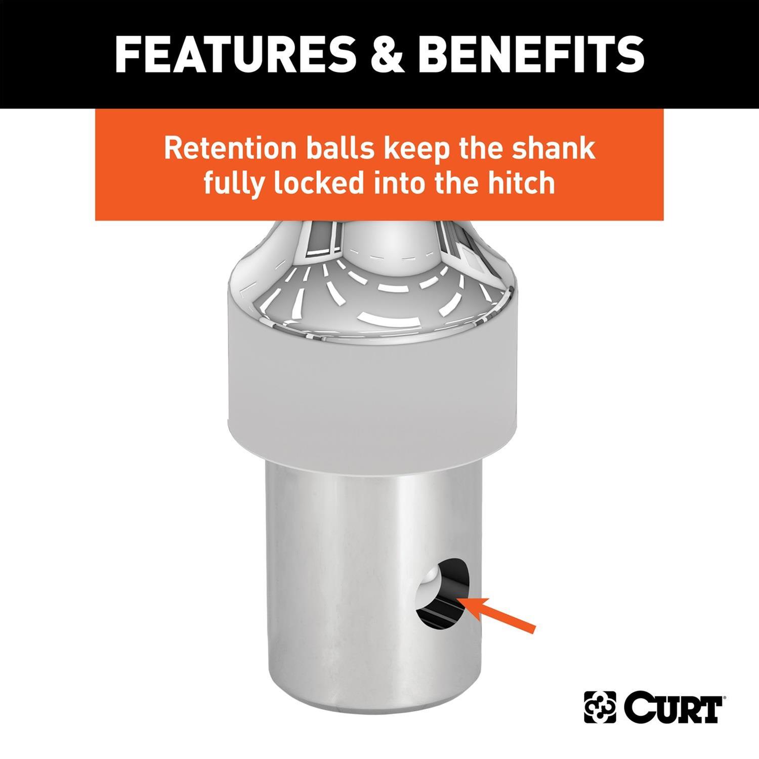 Curt Manufacturing Hitch Balls 60634 Gooseneck Trailer Ball, 3" OEM-Style Gooseneck Ball, 38,000 lbs. thumbnail 2