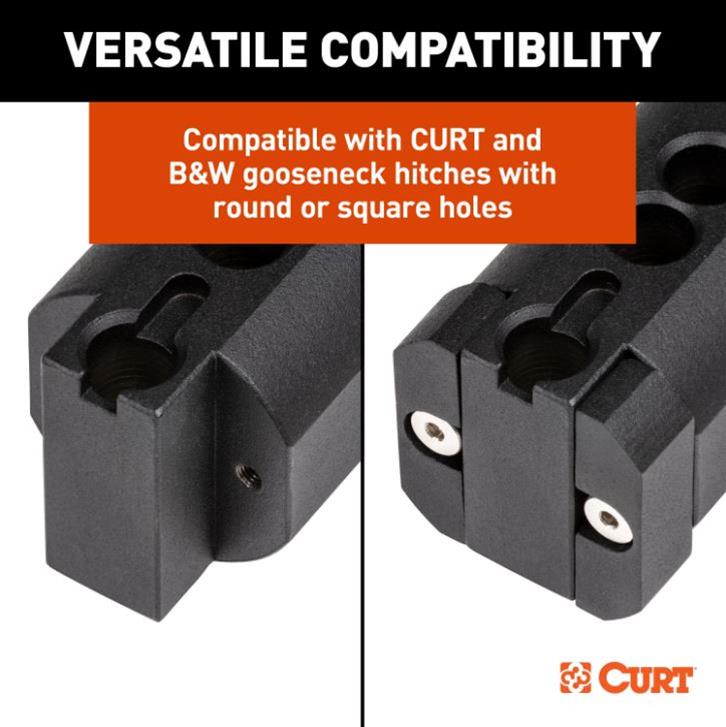 CURT Rockerball Cushioned Hitch Trailer Balls 60654 Ball, Gooseneck Rockerball, Steel, Chome Ball, 2 5/16 in. Ball, 30,000 lbs., Each thumbnail 6