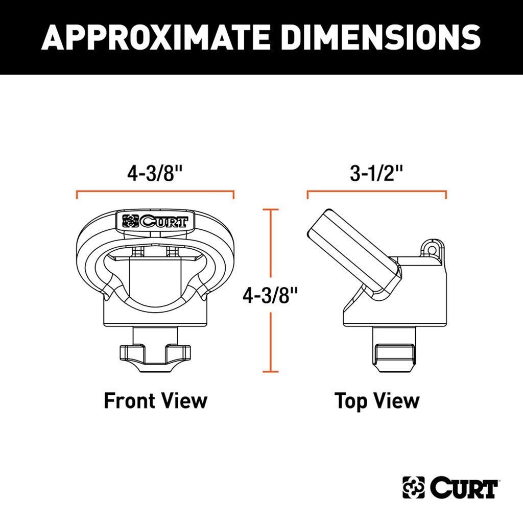 Curt Manufacturing - Trailer Safety Chain Hooks for 2013-2025 2500, 3500 60698 Hitch Hook thumbnail 2
