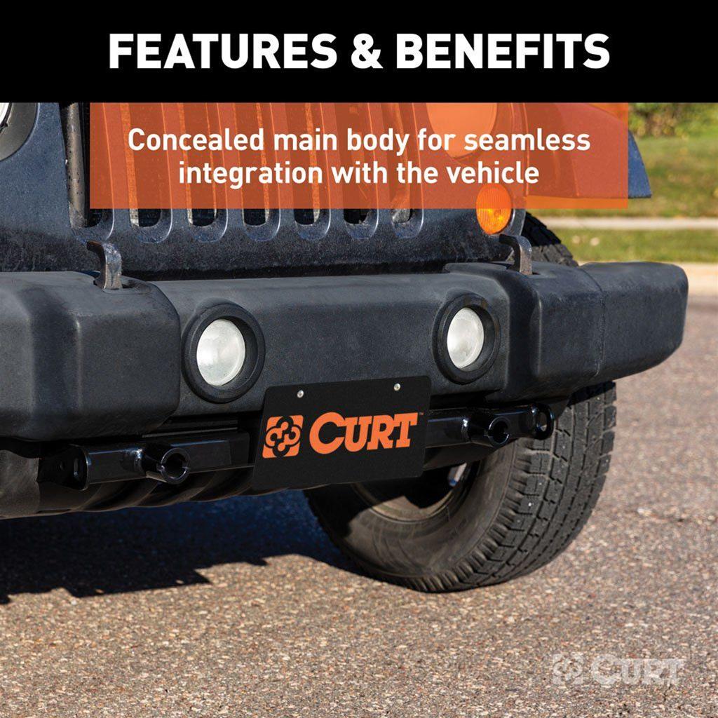 CURT Custom Tow Bar Base Plates for 2018-2024 EQUINOX - 70108 Adapter Bracket, Plate, Steel, Black Powdercoated, Chevrolet, Kit thumbnail 5