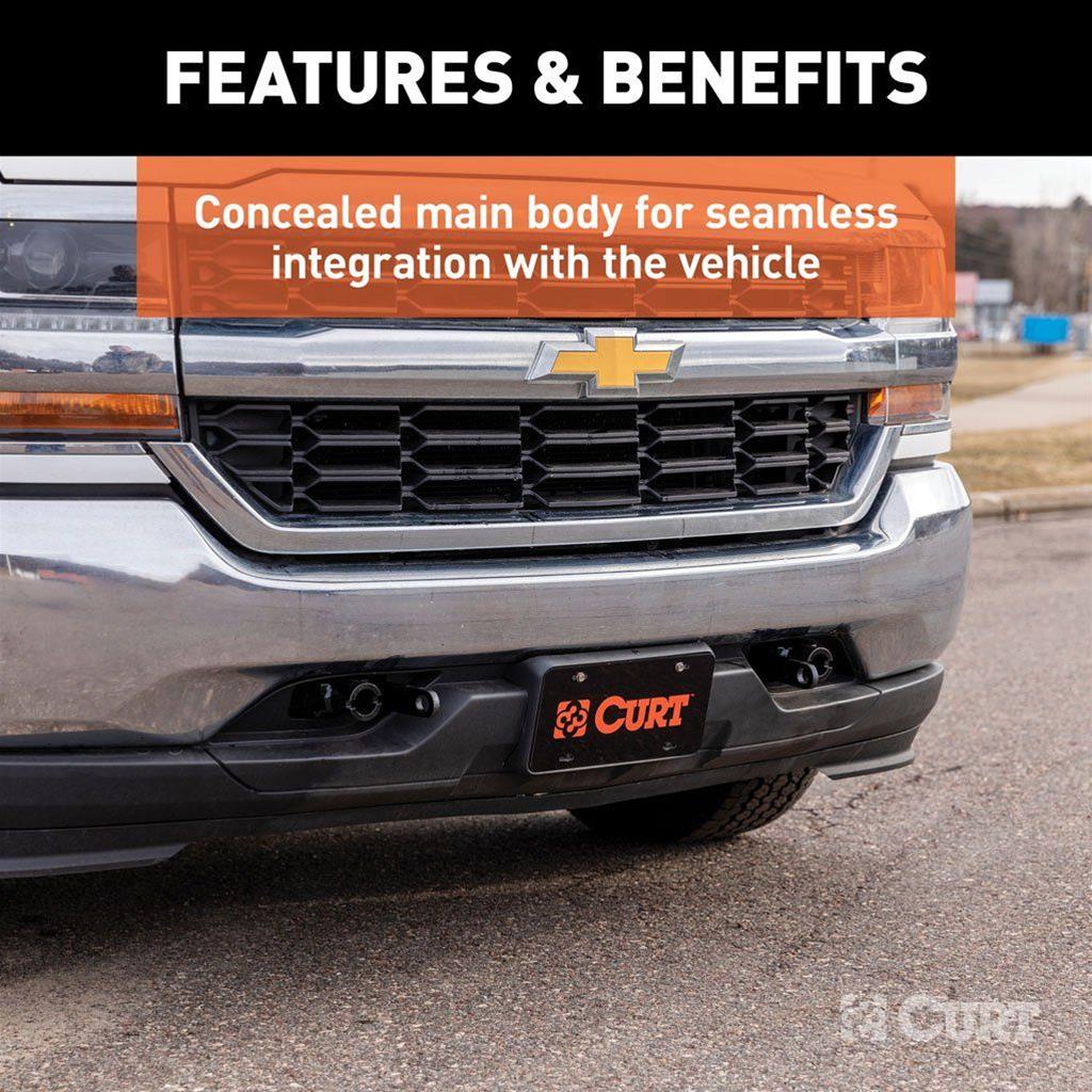 CURT Custom Tow Bar Base Plates 70120 Adapter Bracket, Plate, Steel, Black Powdercoated, Chevrolet, GMC, Kit thumbnail 3