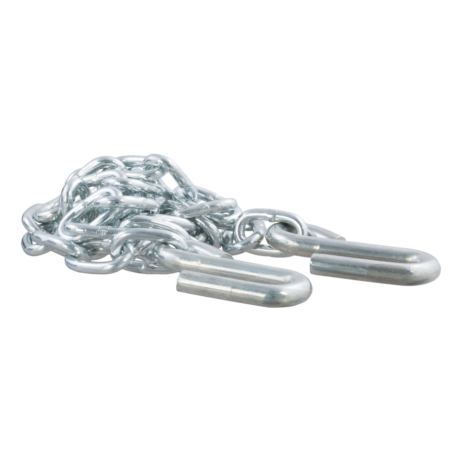 CURT Safety Chain Assemblies 80010 Chain, Steel, Zinc Plated, 2,000 lb. Break Force, 48 in. Length, S-Hook Ends, Each