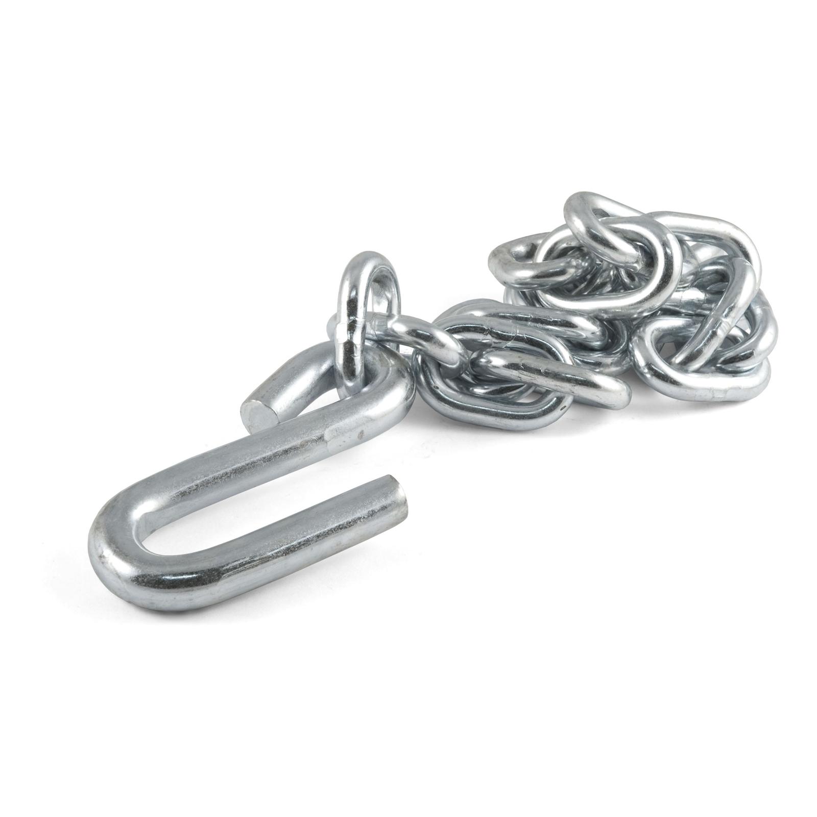 CURT Safety Chain Assemblies 80300 Chain, Steel, Zinc Plated, 7,000 lb. Break Force, 27 in. Length, S-Hook Ends, Each