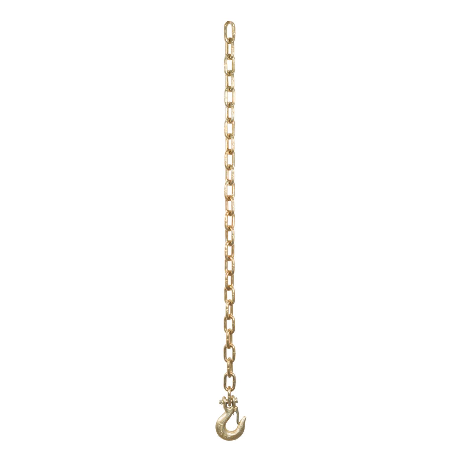 CURT Safety Chain Assemblies 80303 Chain, Steel, Zinc Plated, 12,600 lb. Break Force, 35 in. Length, Clevis Hook Ends, Each