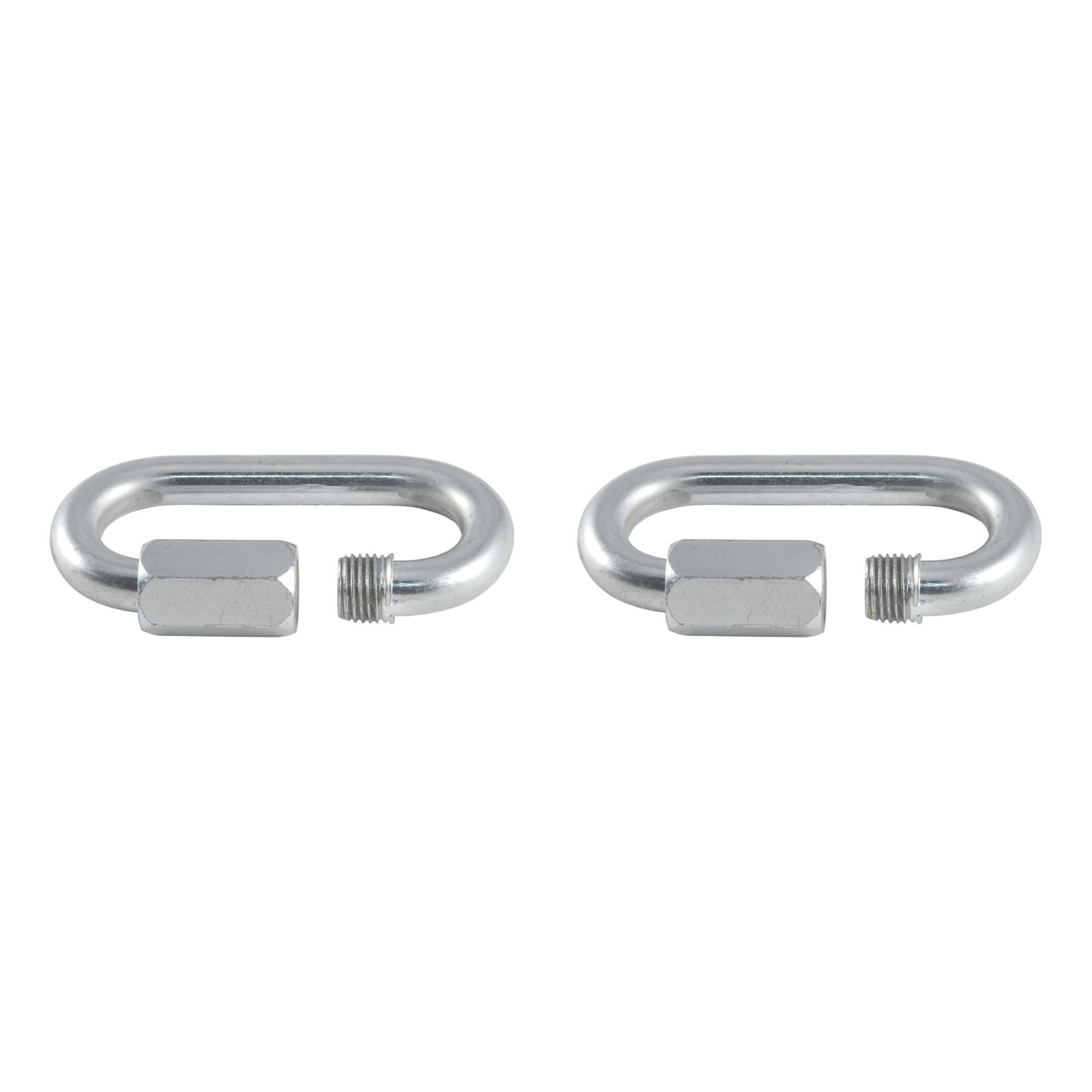 CURT Trailer Safety Chain Quick Links 82903 Chain, Links, Steel, Zinc Plated, 5/16 in. Diameter, 1,760 lb. Break Force, Pair thumbnail 2