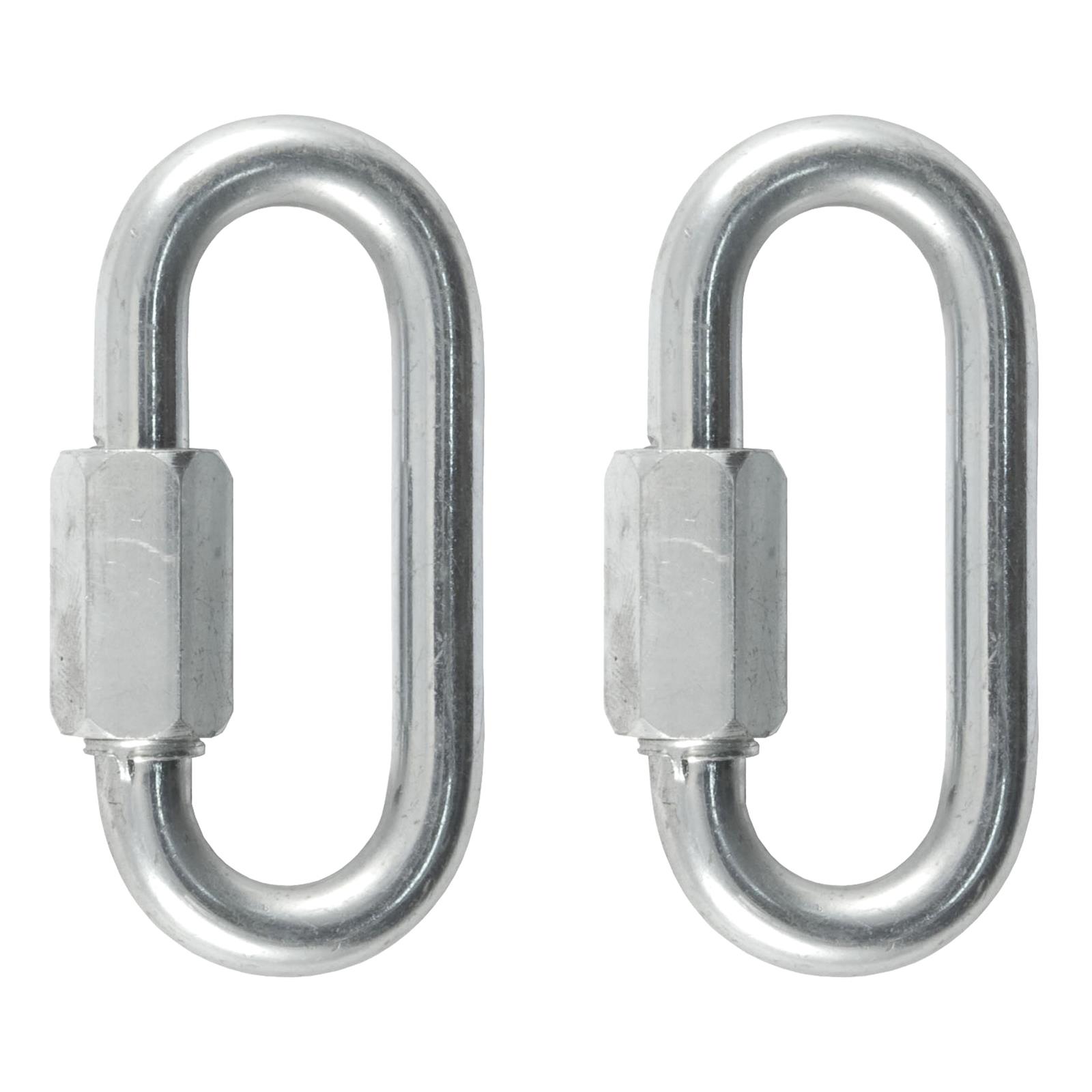 CURT Trailer Safety Chain Quick Links 82903 Chain, Links, Steel, Zinc Plated, 5/16 in. Diameter, 1,760 lb. Break Force, Pair