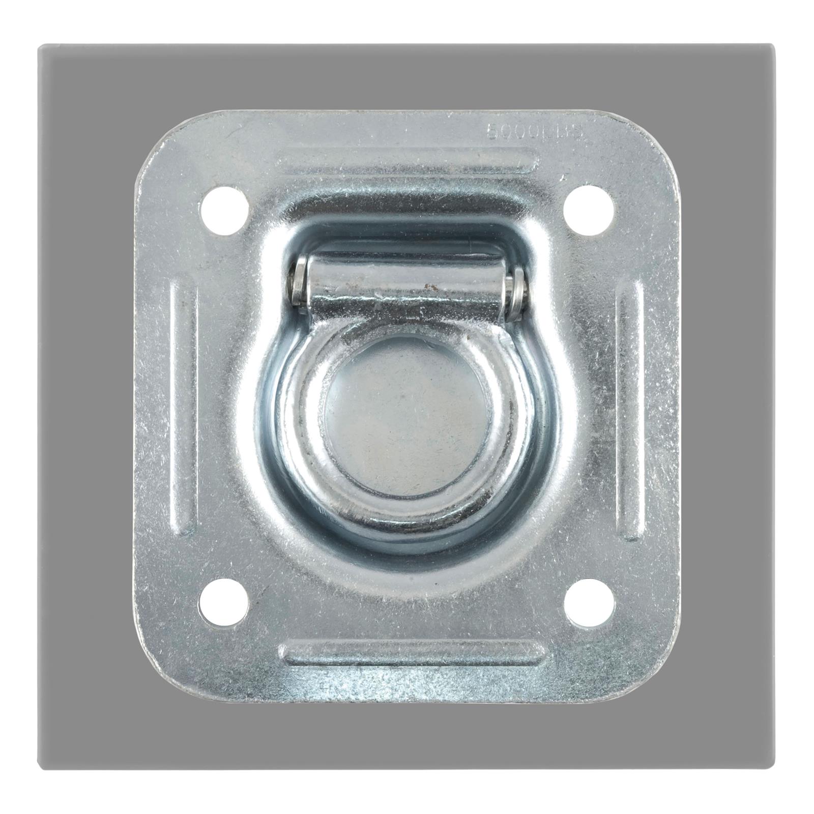 CURT Recessed Tie-Downs 83600 Cargo Tie Down Anchor, Recessed, Steel, Zinc Plated, 5,000 lb. Capacity, Each thumbnail 2