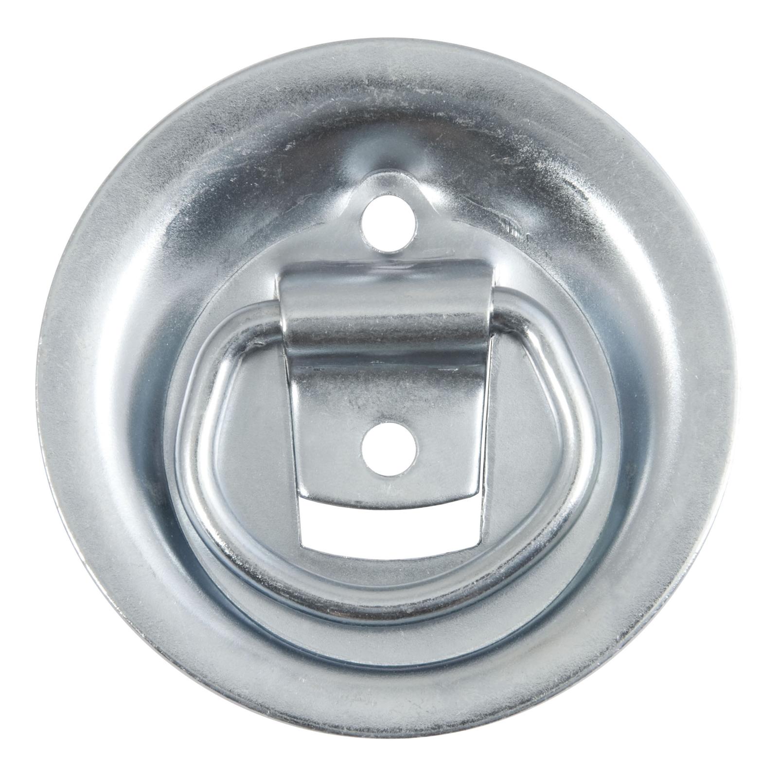 CURT Recessed Tie-Downs 83710 Cargo Tie Down Anchor, Recessed, Steel, Zinc Plated, 1,000 lb. Capacity, Each