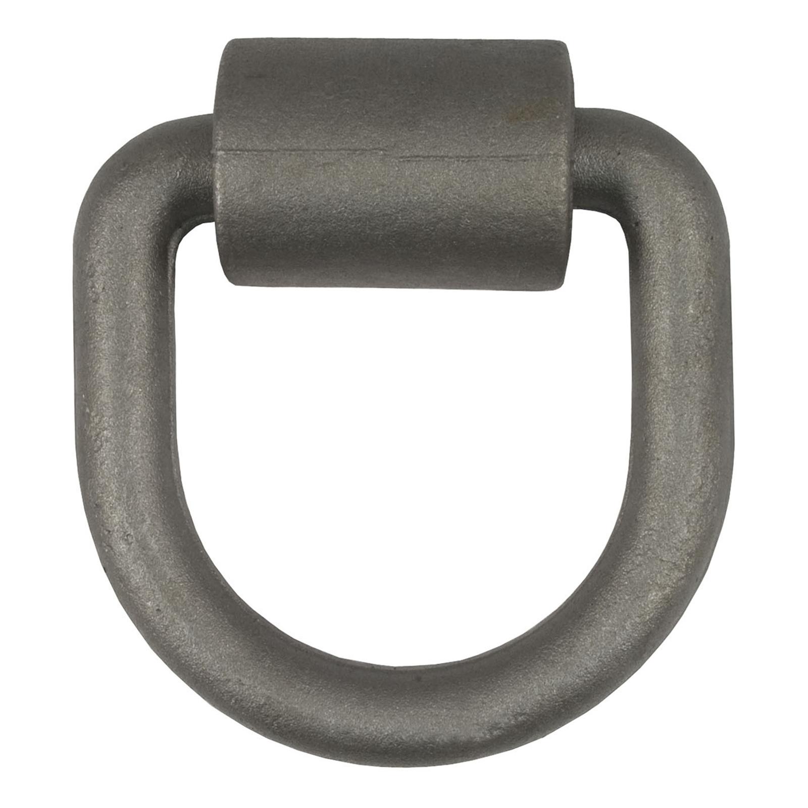 CURT Forged Lashing Ring and Brackets 83750 Cargo Tie Down Anchor, D-Ring, Steel, Natural, 18,000 lb. Capacity, Each