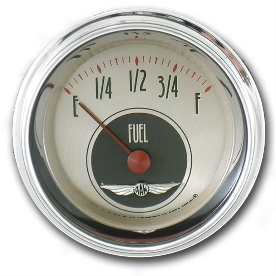 Classic Instruments All-American Nickel Series Gauges AN11SHC Gauge, Series, Fuel Level, Empty-Full, 2 1/8 in., Face, Analog, Electrical, Each
