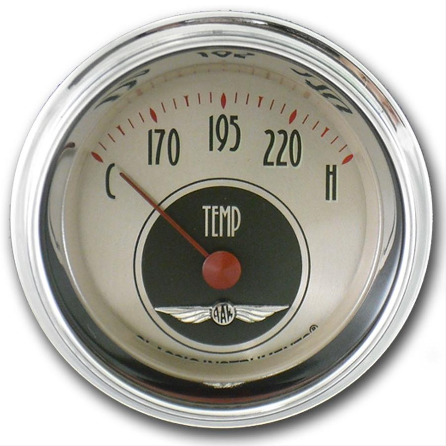 Classic Instruments All-American Nickel Series Gauges AN26SHC Gauge, All-American, Water Temperature, 140-280 Degrees F, 2 1/8 in., Analog, Electrical, Each
