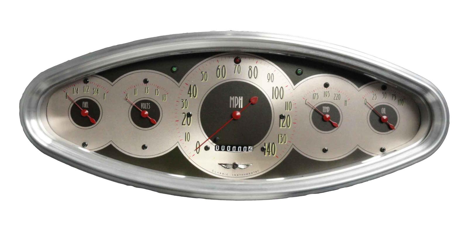 Classic Instruments All-American Tradition Series Gauge Sets AN3200 Kit, Analog, All-American, Speedometer, Fuel Level, Water Temperature, Oil Pressure, Voltmeter, Kit