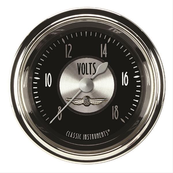 Classic Instruments All-American Tradition Series Gauges AT130SHC Volt Gauge, AMER TRAD 2" VOLT FULL SWEEP