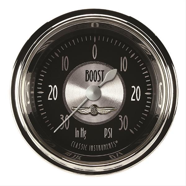 Classic Instruments All-American Tradition Series Gauges AT141SHC Boost/Vacuum Gauge, AMER TRAD 2" BOOST/VAC ELECTRIC, FULL SWEEP