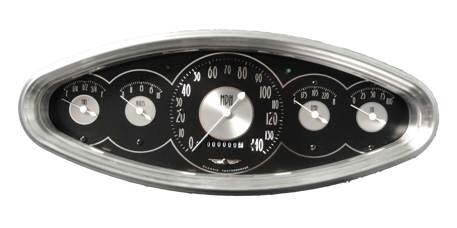 Classic Instruments All-American Tradition Series Gauge Sets AT3200 Gauges, Analog, All-American, Speedometer, Fuel Level, Water Temperature, Oil Pressure, Voltmeter, Kit