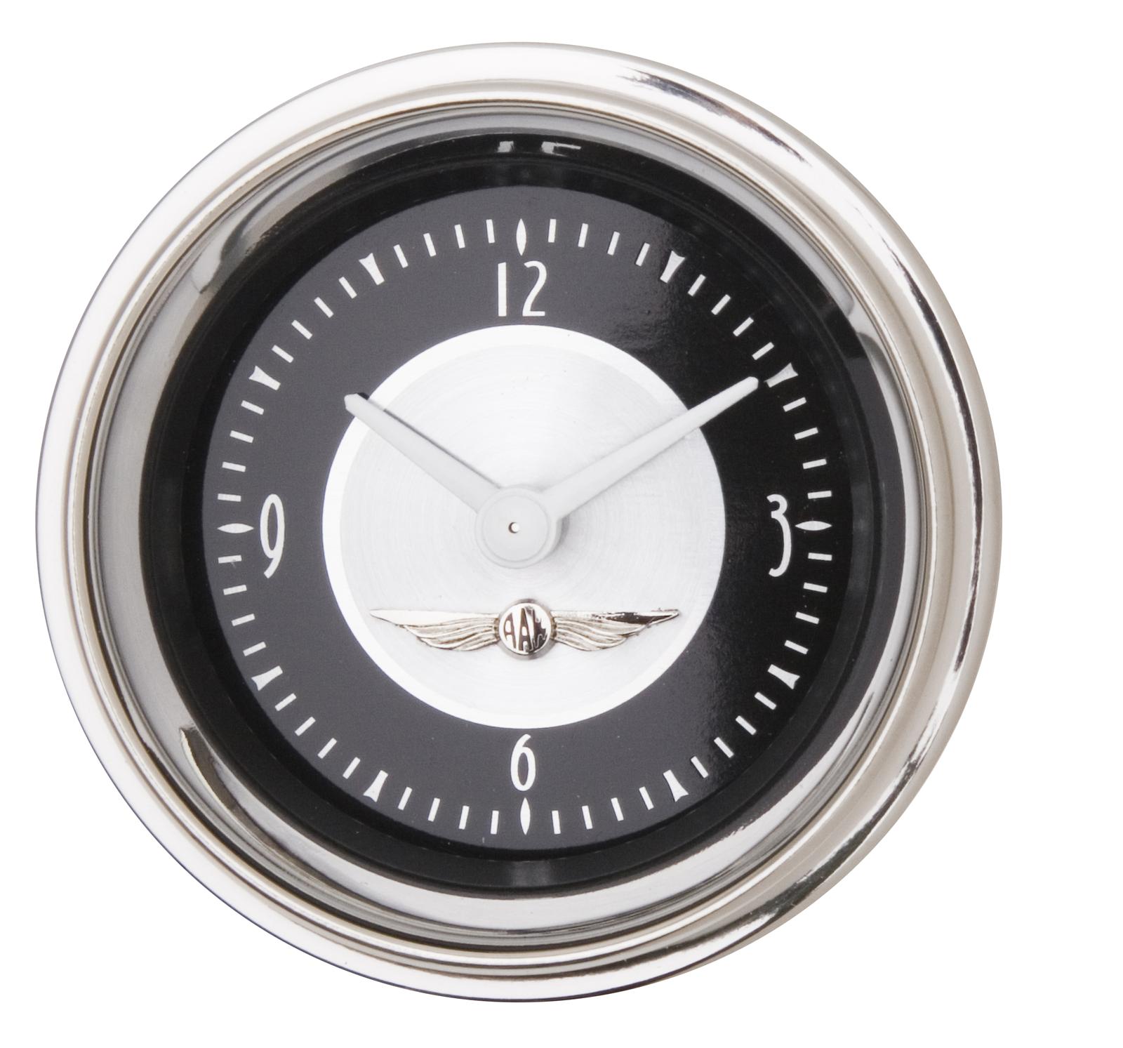 Classic Instruments All-American Tradition Series Gauges AT90SHC Gauge, Series, Clock, 12 hours, 2 1/8 in., Black Face, Analog, Electrical, Each