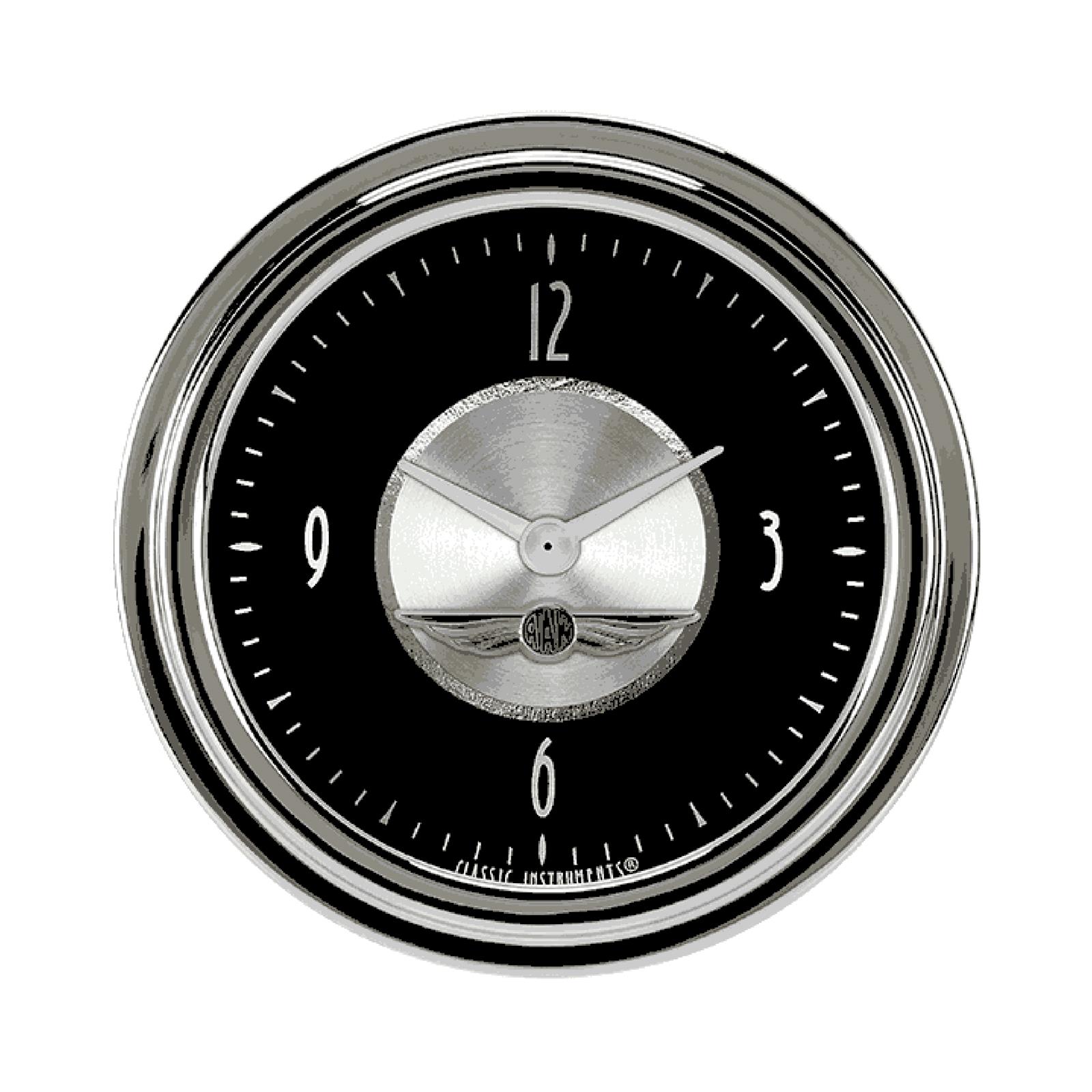Classic Instruments All-American Tradition Series Gauges AT92SLC Gauge, Analog, Series, Clock, 12 Hour, 2 5/8 in. Diameter, Black Face, Full Sweep, Each