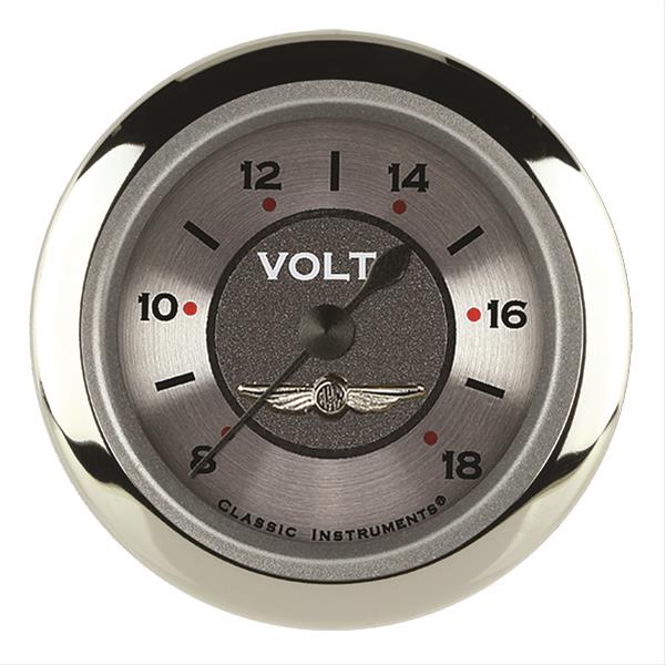 Classic Instruments All-American Series Gauges AW130SRC Volt Gauge, ALL AMER 2" VOLT FULL SWEEP