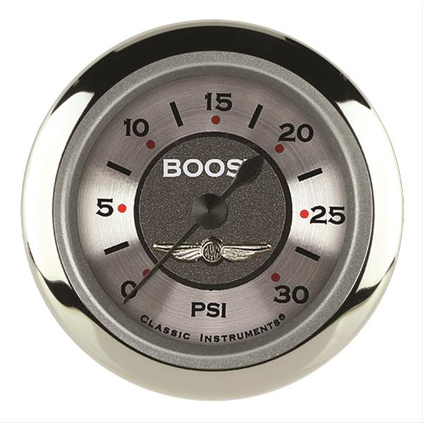 Classic Instruments All-American Series Gauges AW142SRC Boost Gauge, ALL AMER 2" BOOST, 30psi ELECTRIC, FULL SWEEP